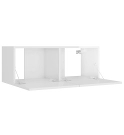 Ensemble de meubles TV 4 pcs Blanc brillant Bois d'ingénierie