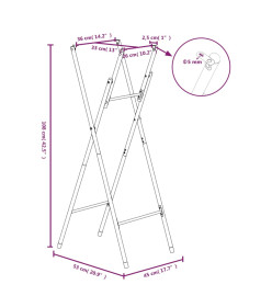 Pieds de table de bar pliables Argenté 45x53x108 cm