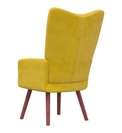 Chaise de relaxation Jaune moutarde Velours