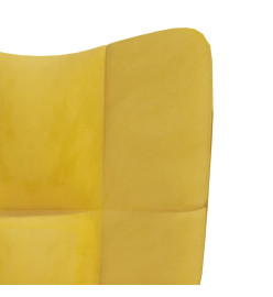 Chaise de relaxation Jaune moutarde Velours