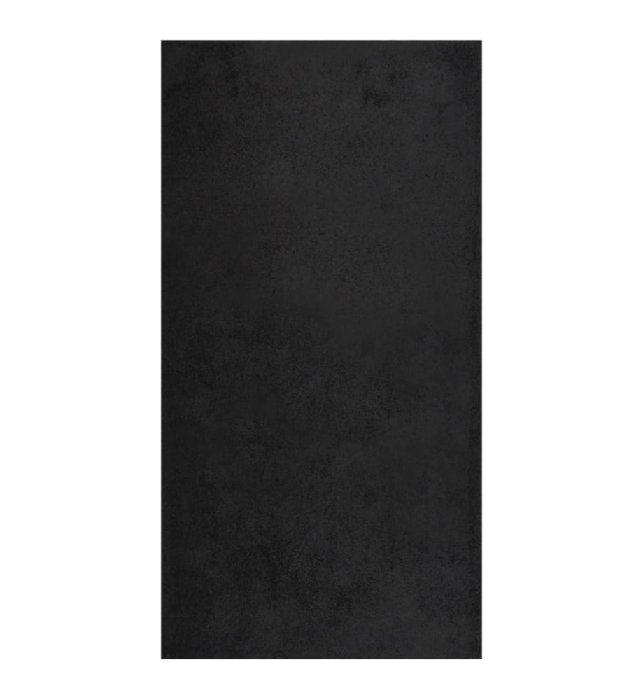 Tapis shaggy à poils longs Noir 80x150 cm