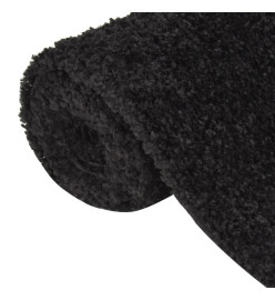 Tapis shaggy à poils longs Noir 80x150 cm