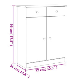 Armoire à chaussures ALTA 77x35x96 cm bois massif de pin