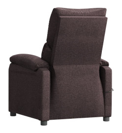 Fauteuil inclinable électrique Marron foncé Tissu