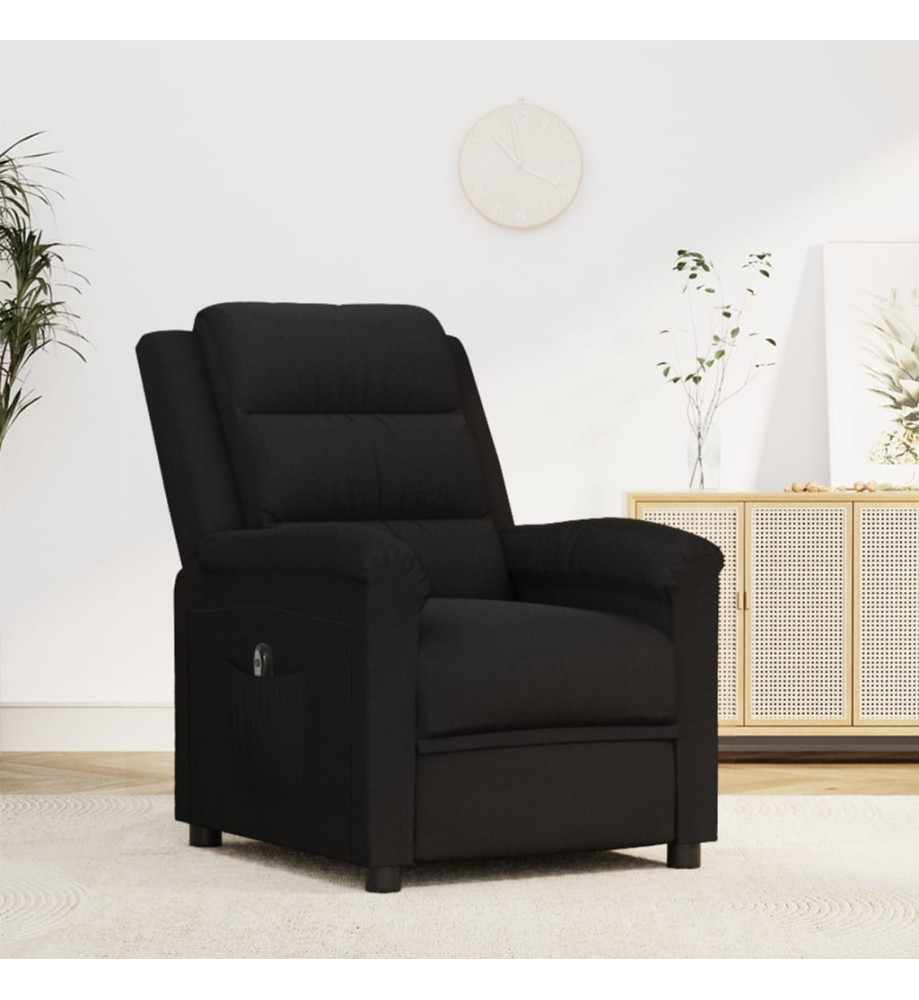 Fauteuil inclinable électrique noir velours