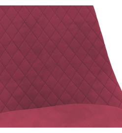 Chaise pivotante de salle à manger Rouge bordeaux Tissu