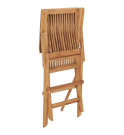 Chaises pliables de jardin 8 pcs Bois de teck solide