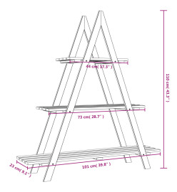 Étagère à fleurs 101x23x110 cm Bois de pin massif