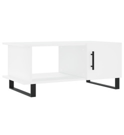 Table basse blanc 90x50x40 cm bois d'ingénierie