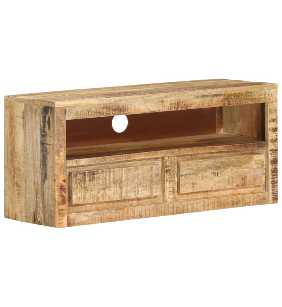 Meuble TV 88x30x40 cm Bois massif de manguier