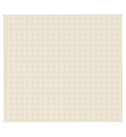 Couverture lestée Crème clair 200x225 cm 9 kg Tissu