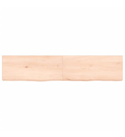 Comptoir de salle de bain 140x30x6 cm bois massif non traité