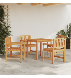 Ensemble à dîner de jardin 5 pcs Bois de teck massif