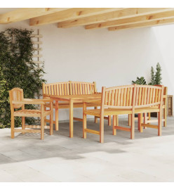 Ensemble à dîner de jardin 5 pcs Bois de teck massif