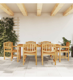 Ensemble à dîner de jardin 7 pcs Bois de teck solide