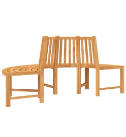 Bancs circulaires 2 pcs demi-rond Ø201 cm bois massif de teck