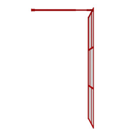 Paroi de douche avec verre ESG transparent rouge 115x195 cm