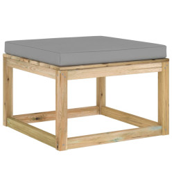 Salon de jardin 7 pcs avec coussins bois de pin imprégné