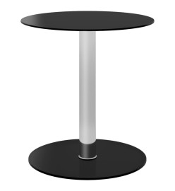 Table basse Noir 40 cm Verre trempé