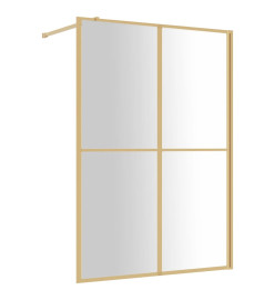 Paroi de douche avec verre ESG transparent doré 140x195 cm