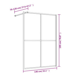 Paroi de douche avec verre ESG transparent doré 140x195 cm