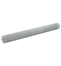 Grillage pour volière Acier galvanisé 10x1,5 m Argenté