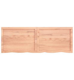 Étagère murale marron clair 140x50x6cm bois chêne massif traité