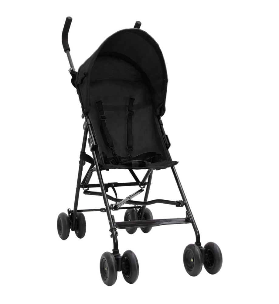 Poussette bébé Anthracite et noir Acier