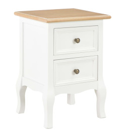 2 pcs Table de chevet Blanc 35x30x49 cm MDF