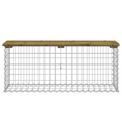 Banc de jardin design gabion 103x31,5x42cm bois de pin imprégné