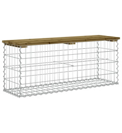 Banc de jardin design gabion 103x31,5x42cm bois de pin imprégné