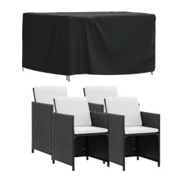 Housse de salon de jardin noir 113x113x73 cm imperméable 420D