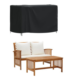 Housse de salon de jardin noir 140x70x90 cm imperméable 420D