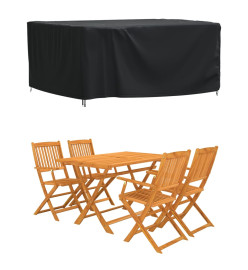 Housse de salon de jardin noir 180x140x90 cm imperméable 420D