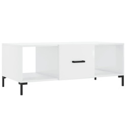 Table basse Blanc brillant 102x50x40 cm Bois d'ingénierie