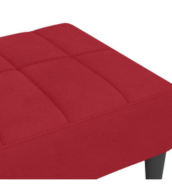 Repose-pied Rouge bordeaux 78x56x32 cm Velours