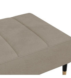 Repose-pied Gris clair 78x56x32 cm Velours