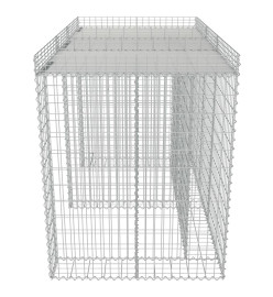 Mur en gabion pour poubelle Acier galvanisé 190x100x130 cm