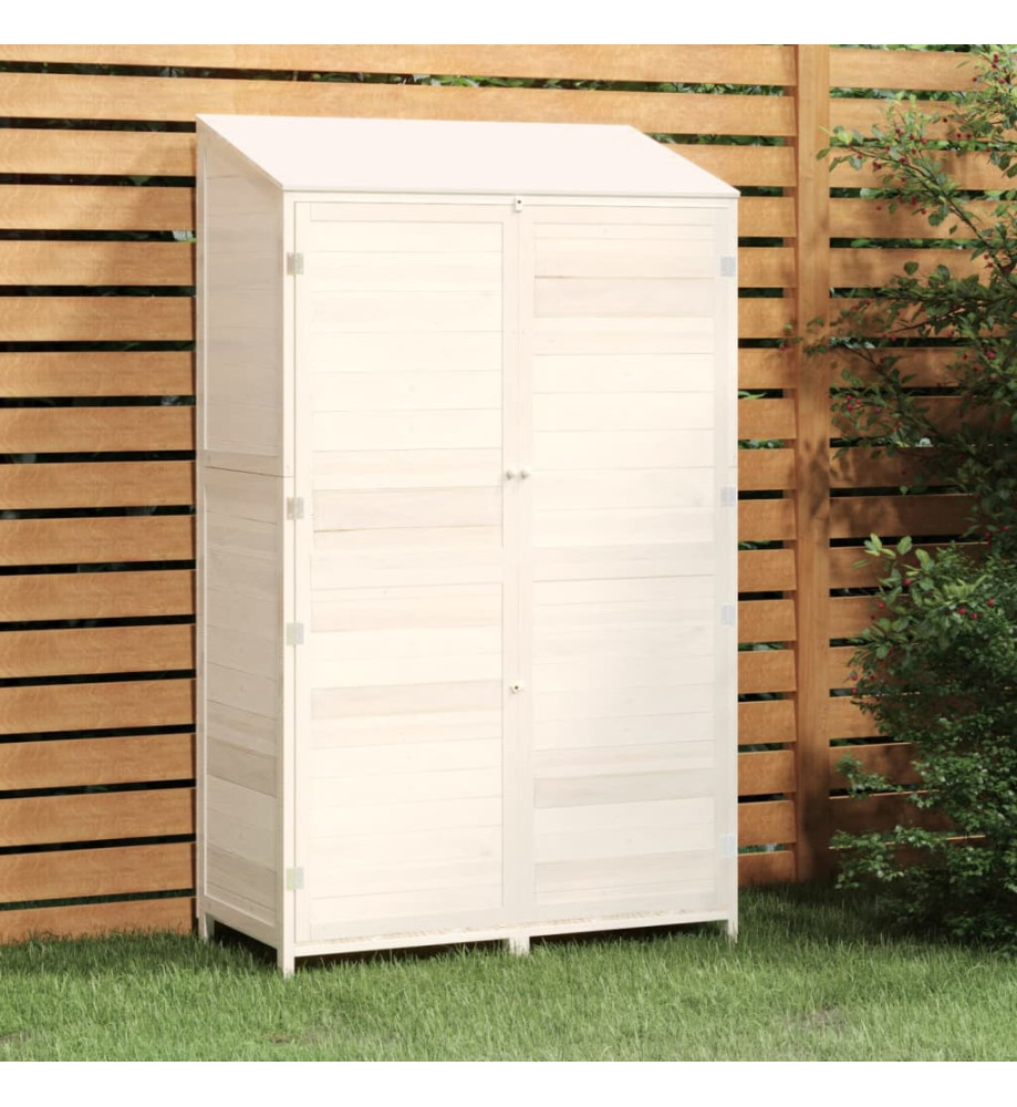 Remise de jardin Blanc 102x52x174,5 cm Bois de sapin solide