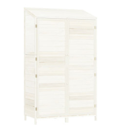 Remise de jardin Blanc 102x52x174,5 cm Bois de sapin solide