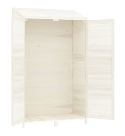 Remise de jardin Blanc 102x52x174,5 cm Bois de sapin solide