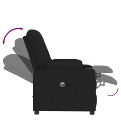 Fauteuil inclinable électrique Noir Tissu