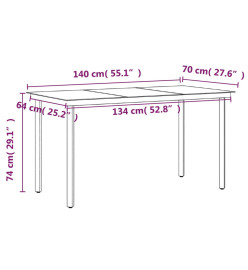 Ensemble de salle à manger de jardin avec coussins 5 pcs Noir