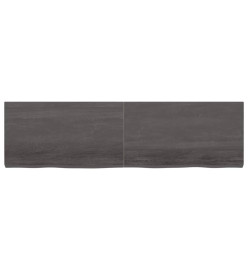 Étagère murale gris foncé 180x50x6 cm bois chêne massif traité