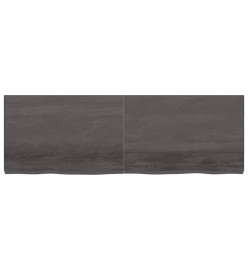 Étagère murale gris foncé 180x60x6 cm bois chêne massif traité