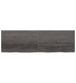 Comptoir de salle de bain gris foncé 200x60x6 cm bois traité