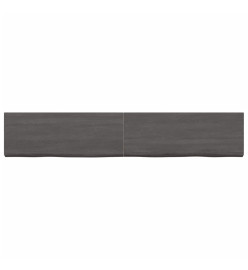 Étagère murale gris foncé 160x30x6 cm bois chêne massif traité