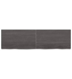 Étagère murale gris foncé 140x40x4 cm bois chêne massif traité