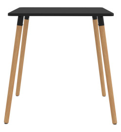 Table de salle à manger Noir 80x80x75 cm Métal