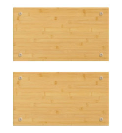 Couvercles de cuisinière 2 pcs 50x28x1,5 cm bambou